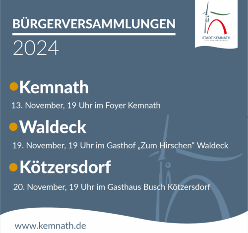 Bürgerversammlungen 2024