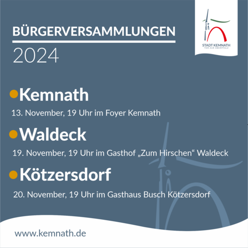 Bürgerversammlungen 2024