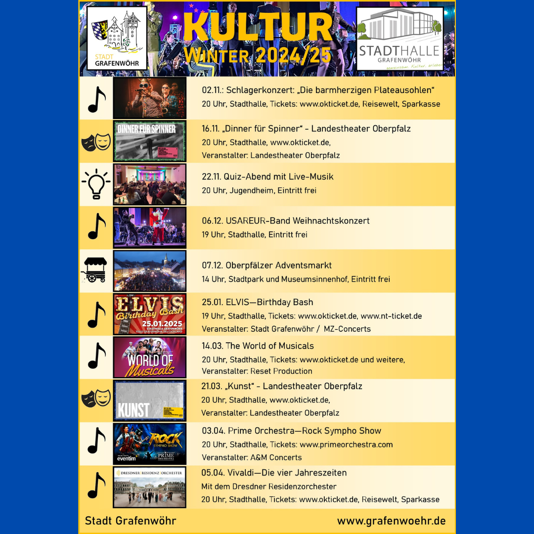 Heißer Kulturherbst und -winter in Grafenwöhr