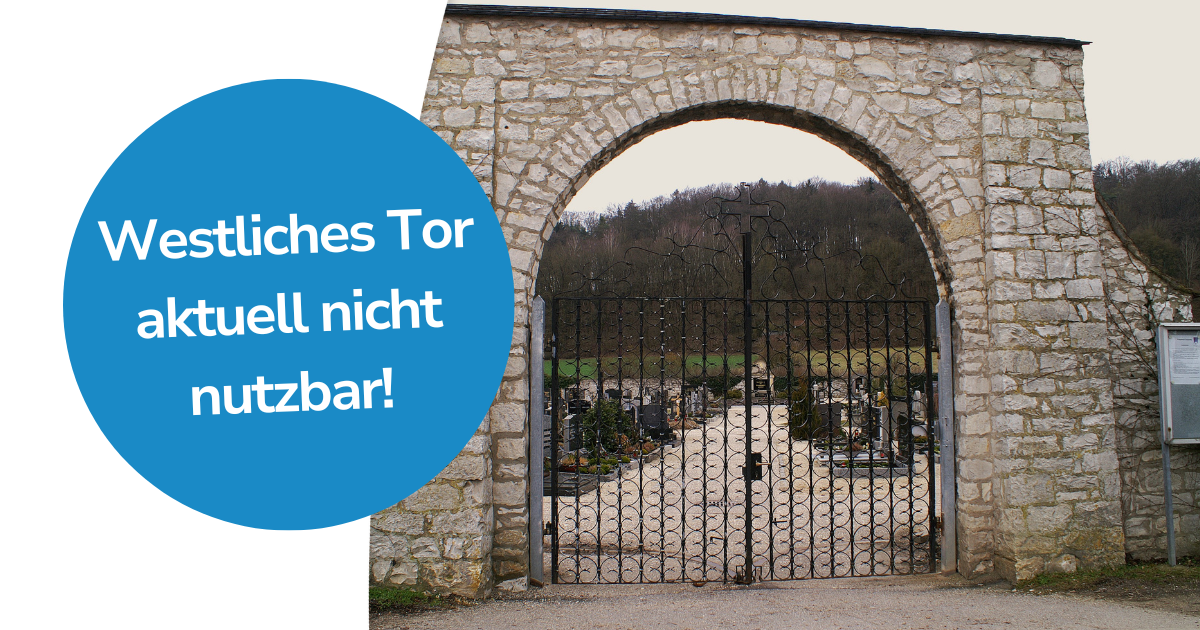 Friedhof Teublitz: Sanierungsarbeiten am Torbogen